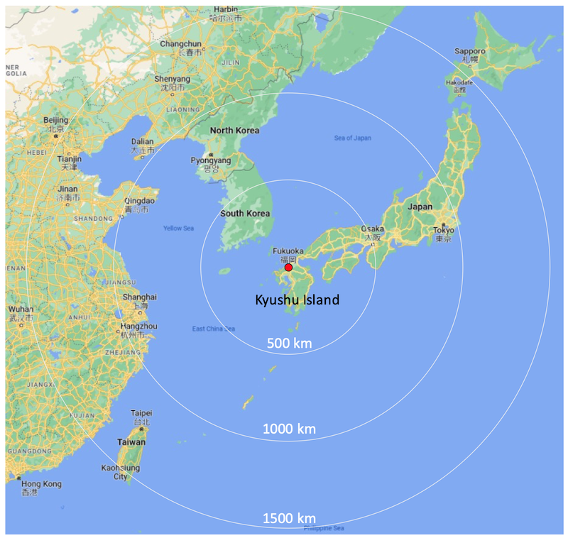 Location of Fukuoka